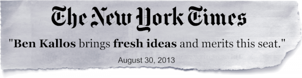 New York Times Endorses Ben Kallos